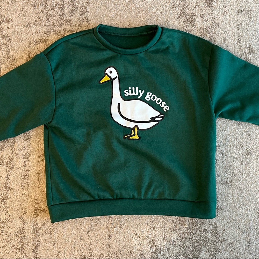 ‘Silly Goose’ Green Sweatshirt